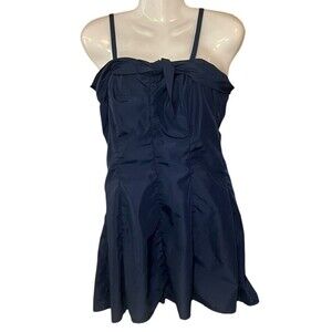 Vintage 1950s Loomtogs Corset Halter Pinup Girl Mini Dress Small